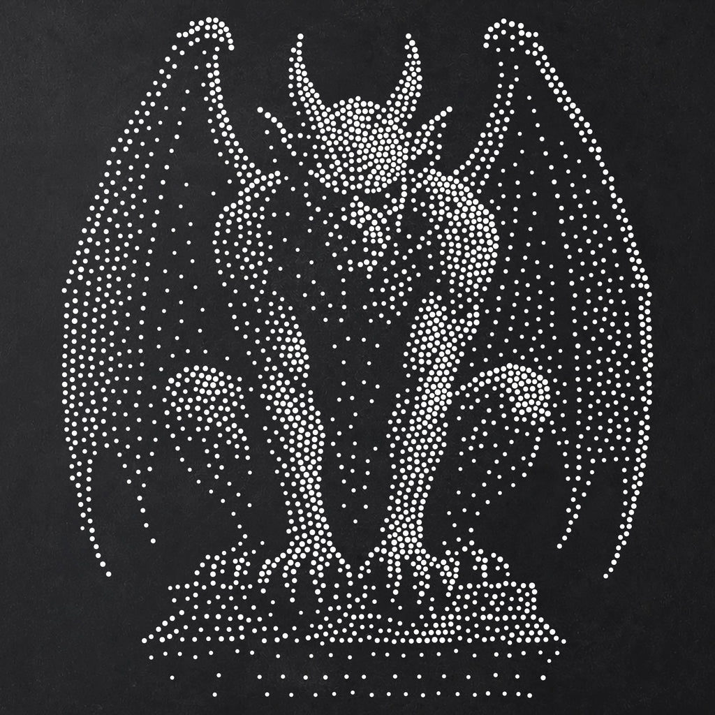 Gargoyle on Pedestal reusable Mylar stencil