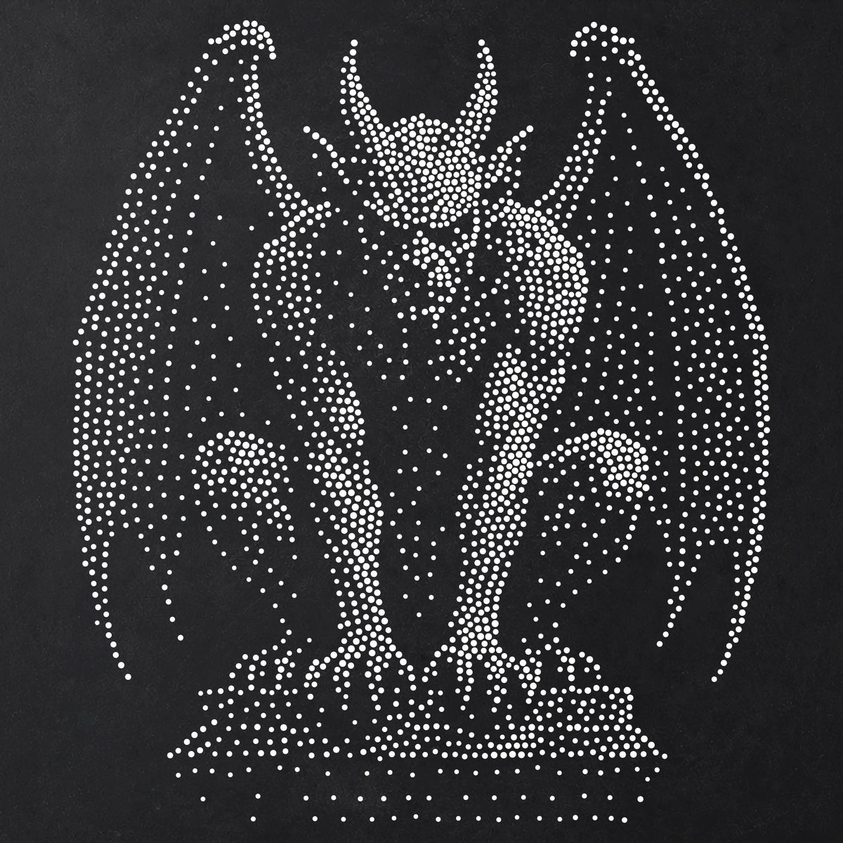 Gargoyle on Pedestal reusable Mylar stencil