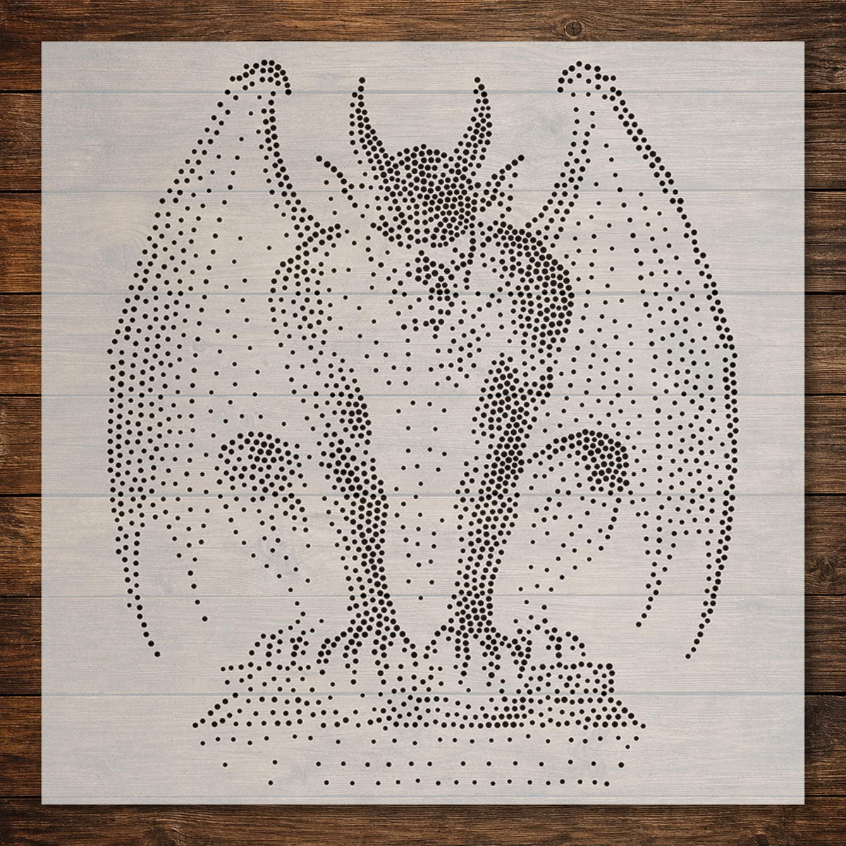 Gargoyle on Pedestal reusable Mylar stencil