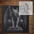 Gargoyle on Pedestal reusable Mylar stencil