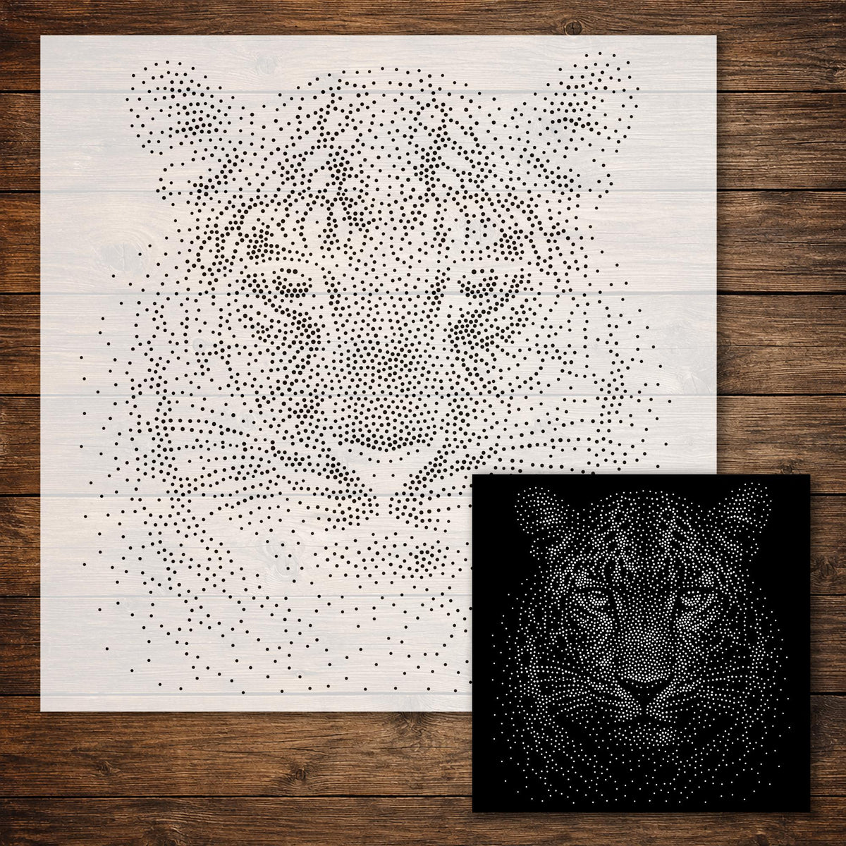 Leopard reusable Mylar stencil