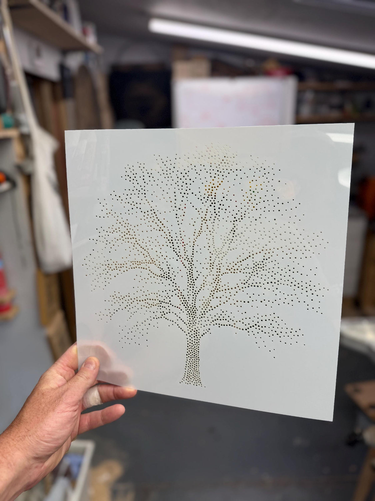 Bare Winter Tree reusable Mylar stencil