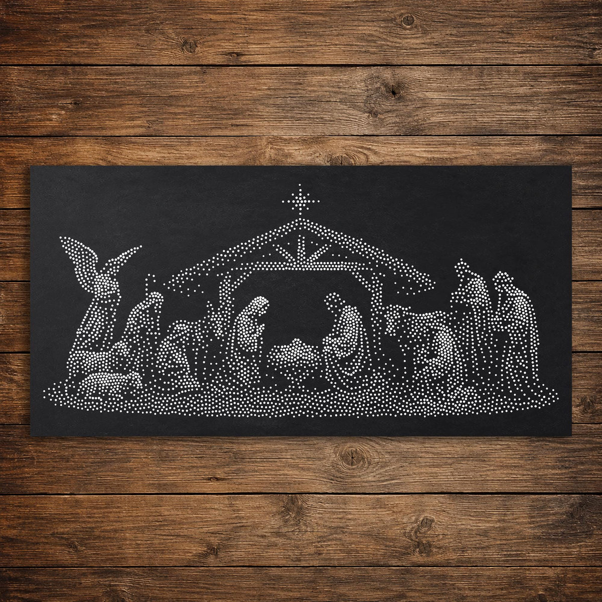 Christmas Nativity Window Snow Spray reusable Mylar stencil