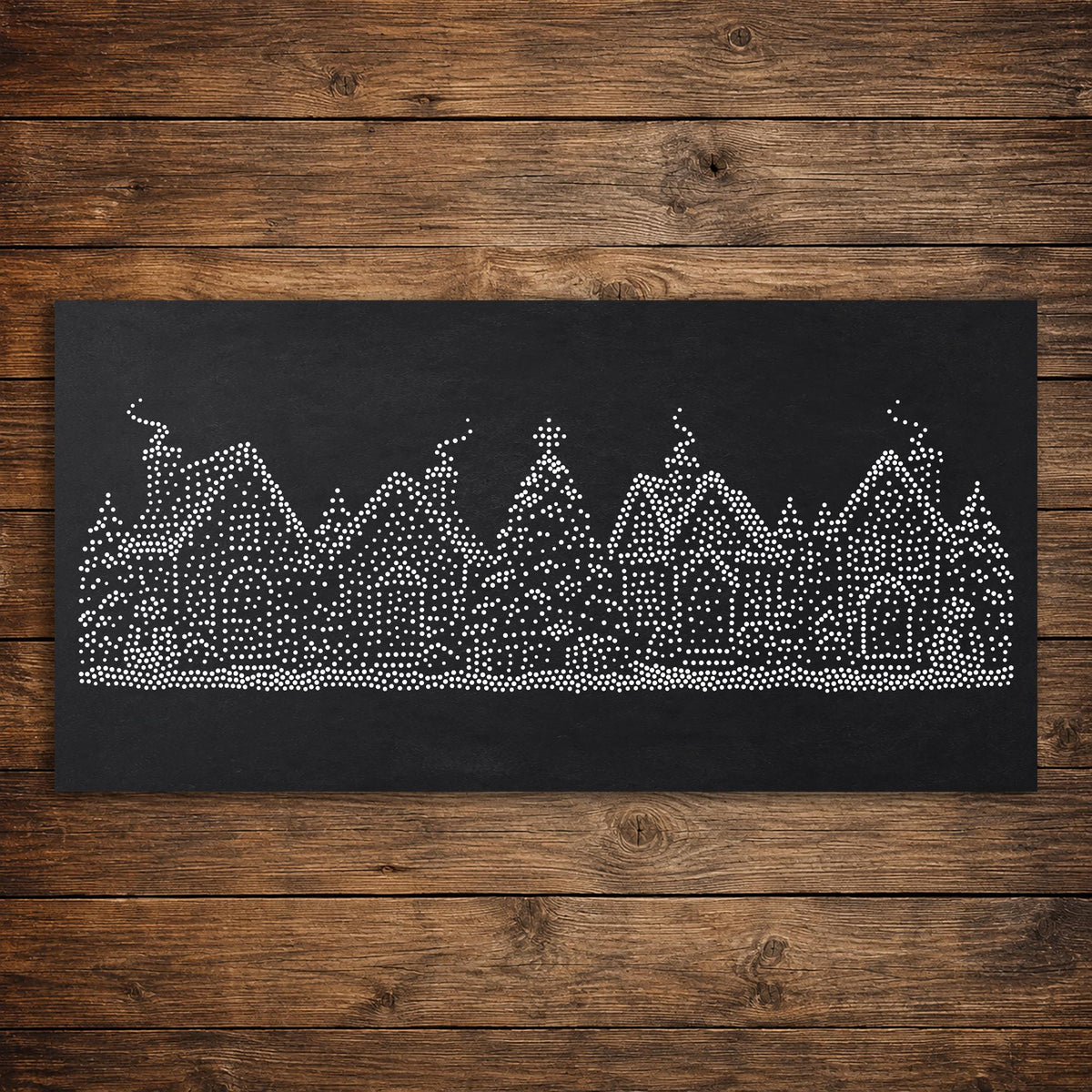 Gingerbread Christmas Village Window Snow Spray reusable Mylar stencil