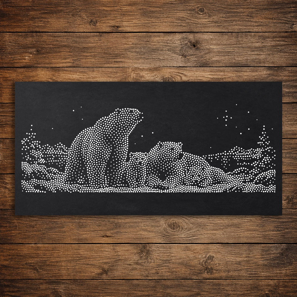 Christmas Polar Bear Family Window Snow Spray reusable Mylar stencil