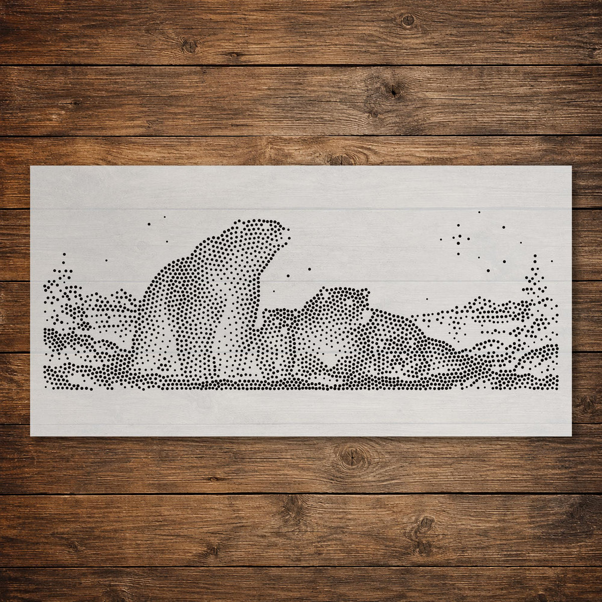 Christmas Polar Bear Family Window Snow Spray reusable Mylar stencil