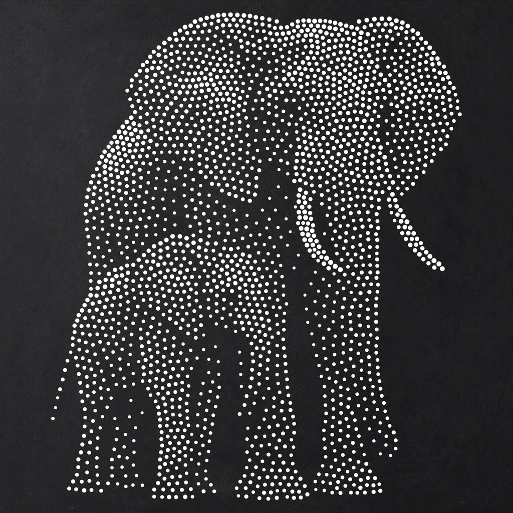 Elephant with Calf reusable Mylar stencil