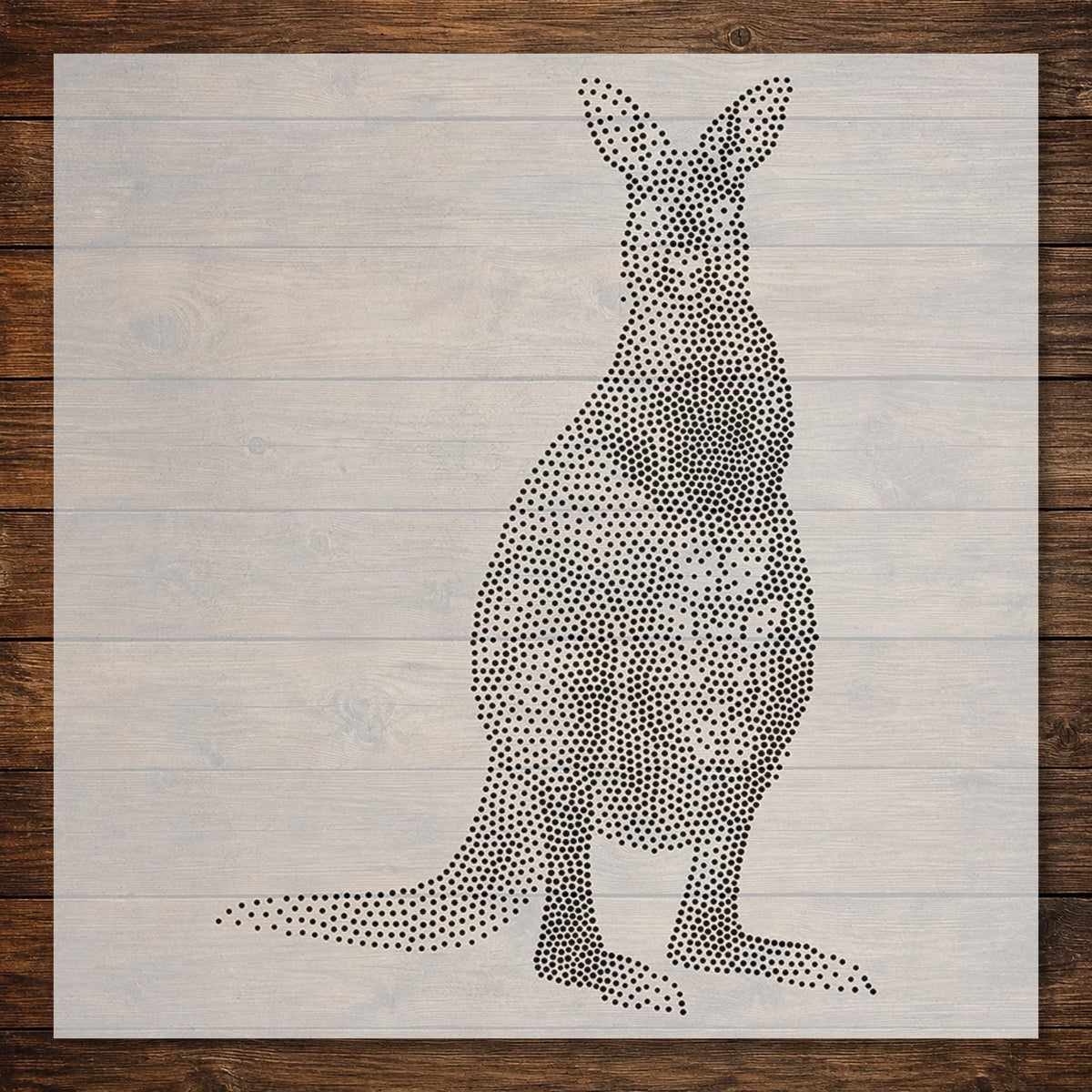 Kangaroo with Joey in Pouch reusable Mylar stencil