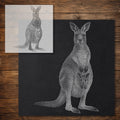 Kangaroo with Joey in Pouch reusable Mylar stencil