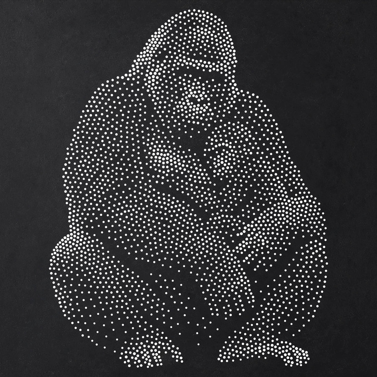 Gorilla with Baby reusable Mylar stencil
