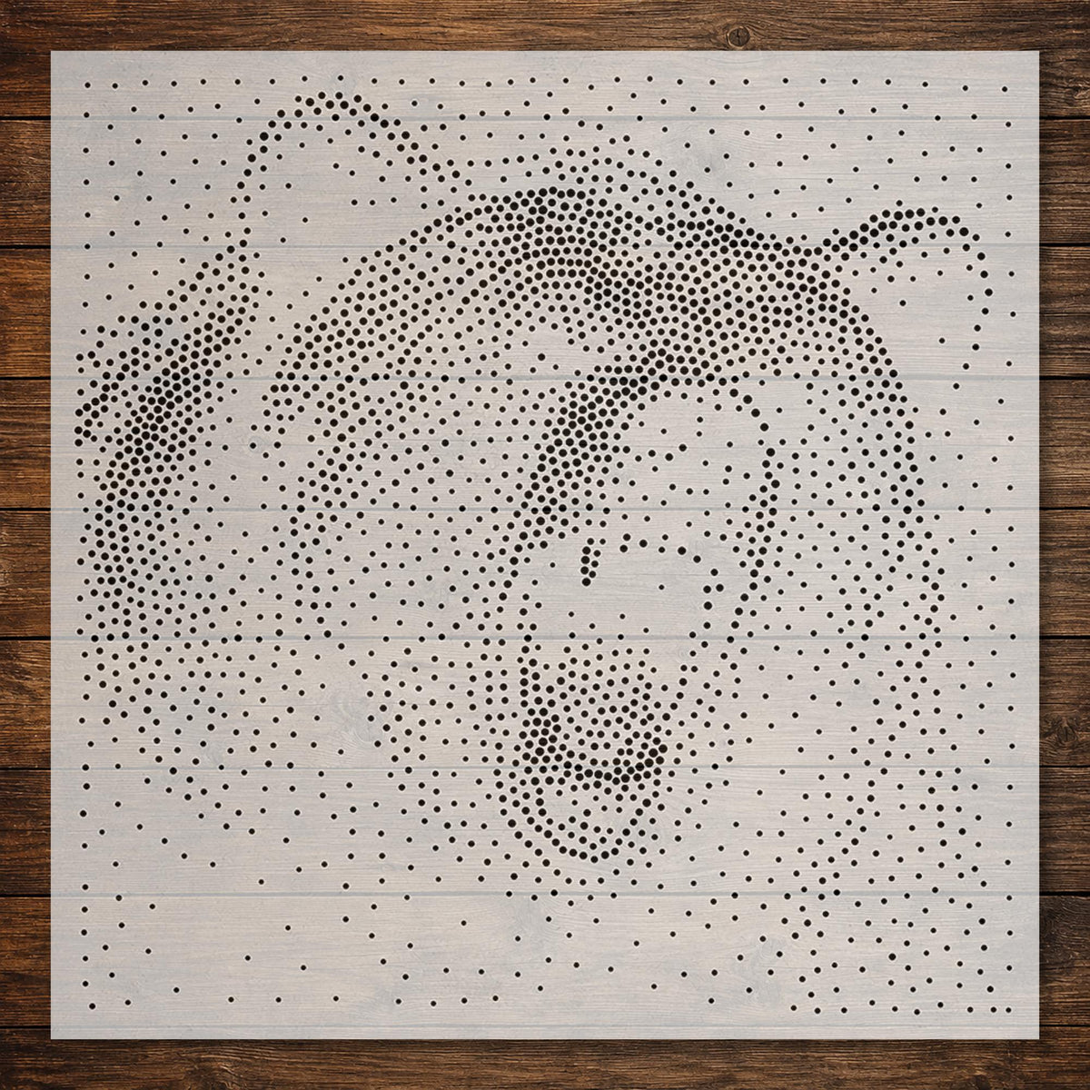 Bear Roaring reusable Mylar stencil