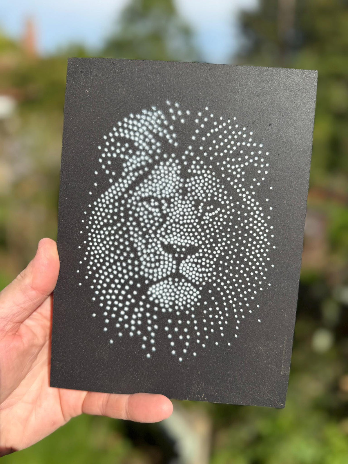 Lion reusable Mylar stencil