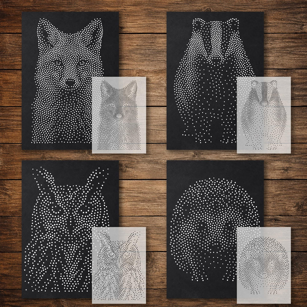 Woodland Animal reusable Mylar stencil