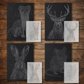 Woodland Animal reusable Mylar stencil