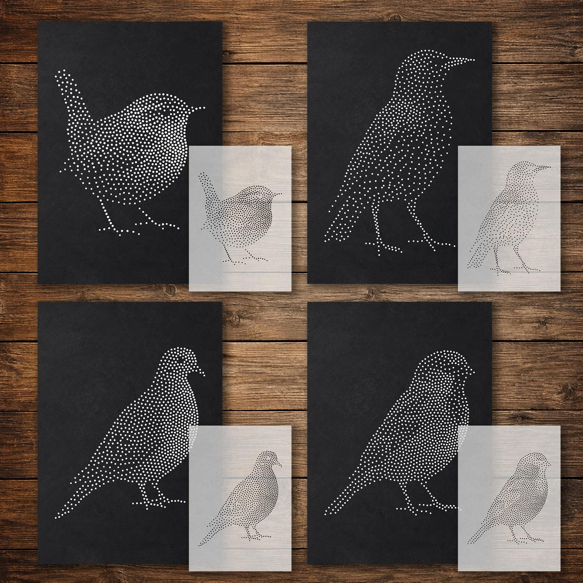 Bird reusable Mylar stencil