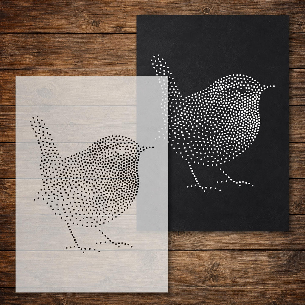 Bird reusable Mylar stencil