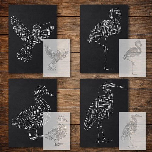 Bird reusable Mylar stencil