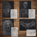 Halloween reusable Mylar stencil