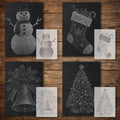 Christmas reusable Mylar stencil