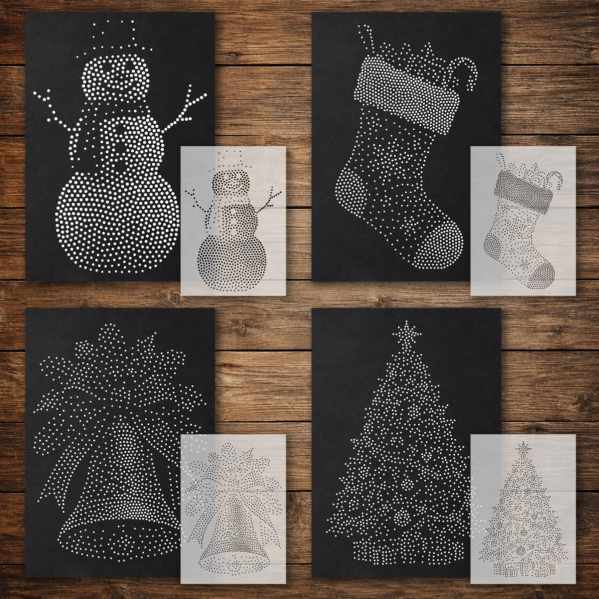 Christmas reusable Mylar stencil