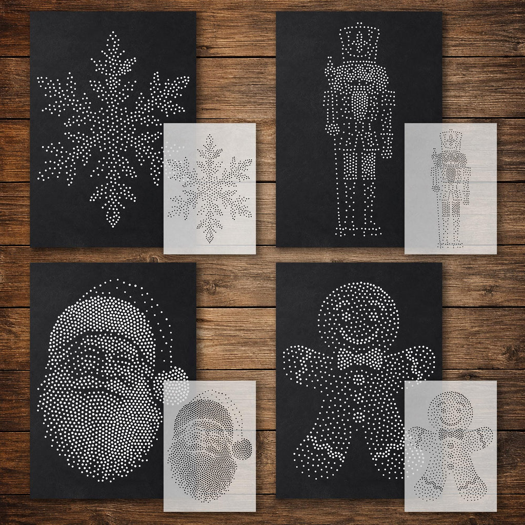 Christmas reusable Mylar stencil