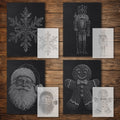 Christmas reusable Mylar stencil