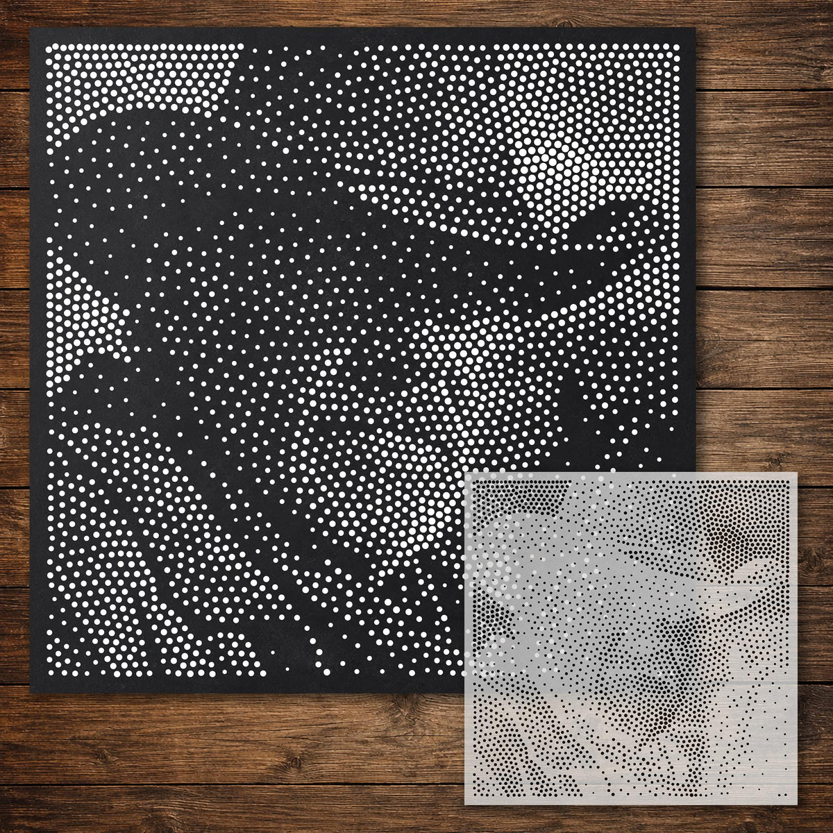 Old Cowboy Portrait reusable Mylar stencil