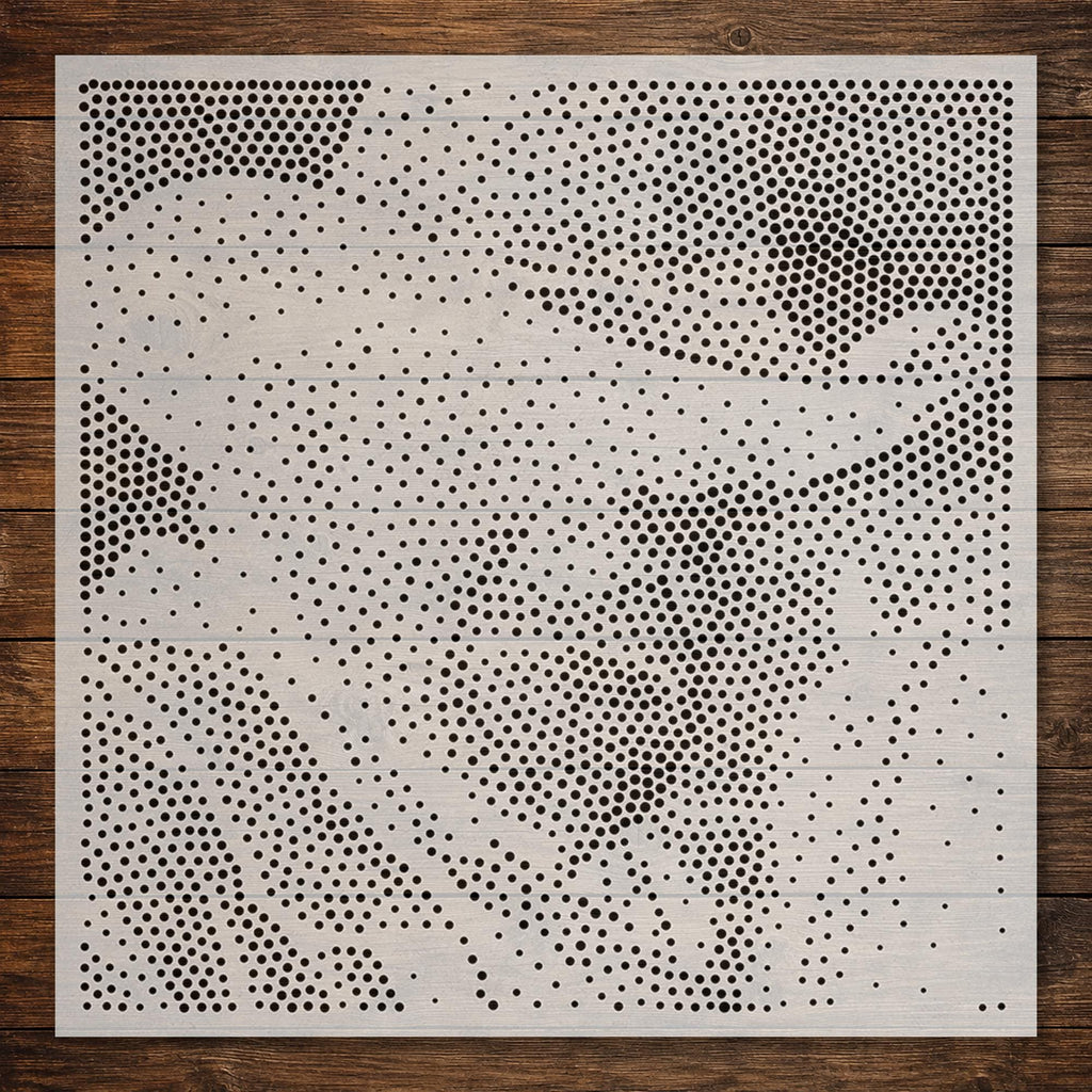 Old Cowboy Portrait reusable Mylar stencil