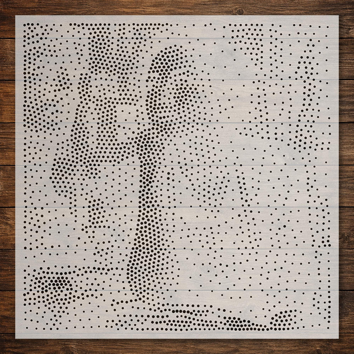 Artist in Studio Portrait reusable Mylar stencil
