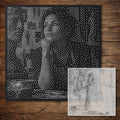 Artist in Studio Portrait reusable Mylar stencil