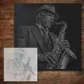 Saxophonist reusable Mylar stencil