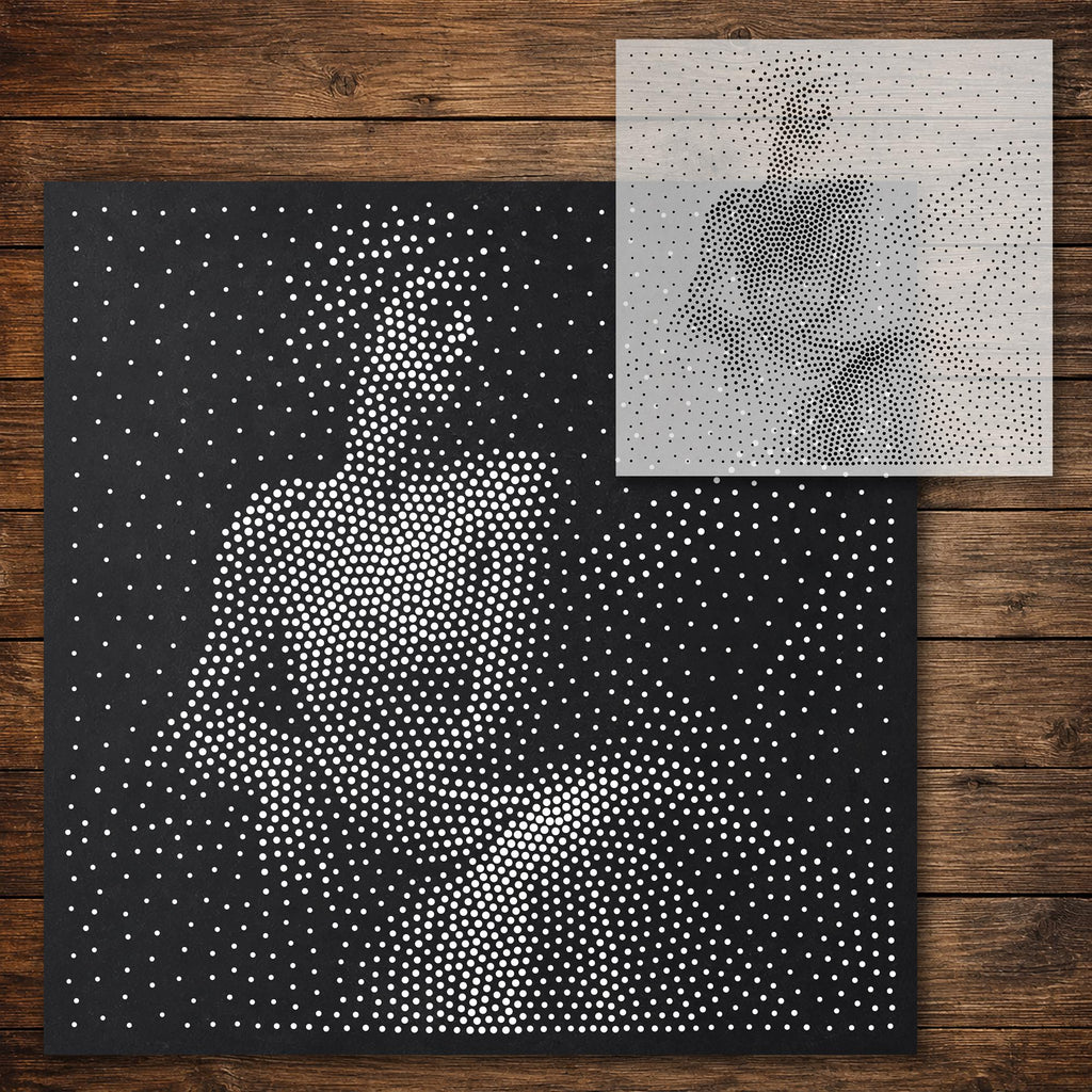 Classical Muse Portrait reusable Mylar stencil