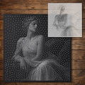 Classical Muse Portrait reusable Mylar stencil