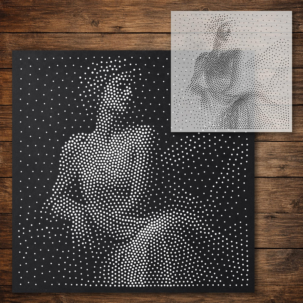 Classical Muse Portrait reusable Mylar stencil