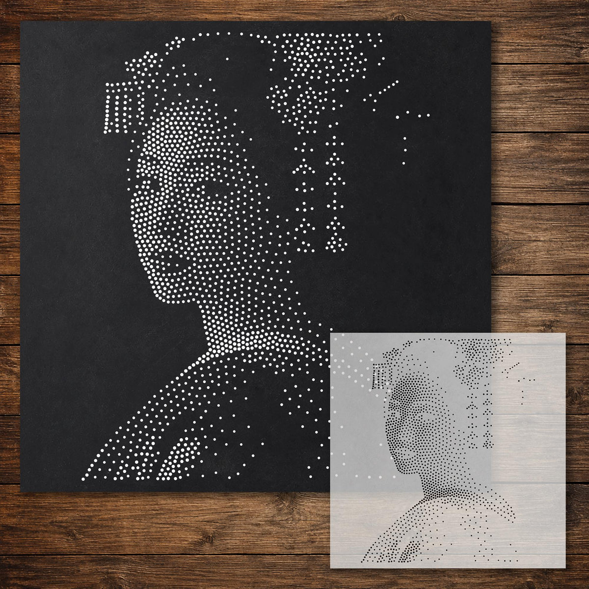 Geisha Portrait reusable Mylar stencil