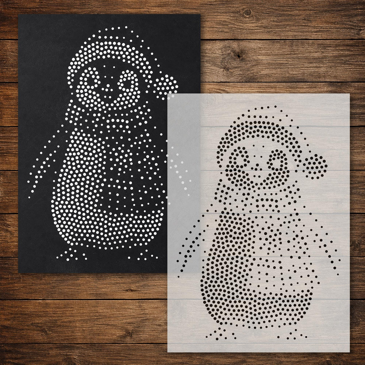 Christmas reusable Mylar stencil