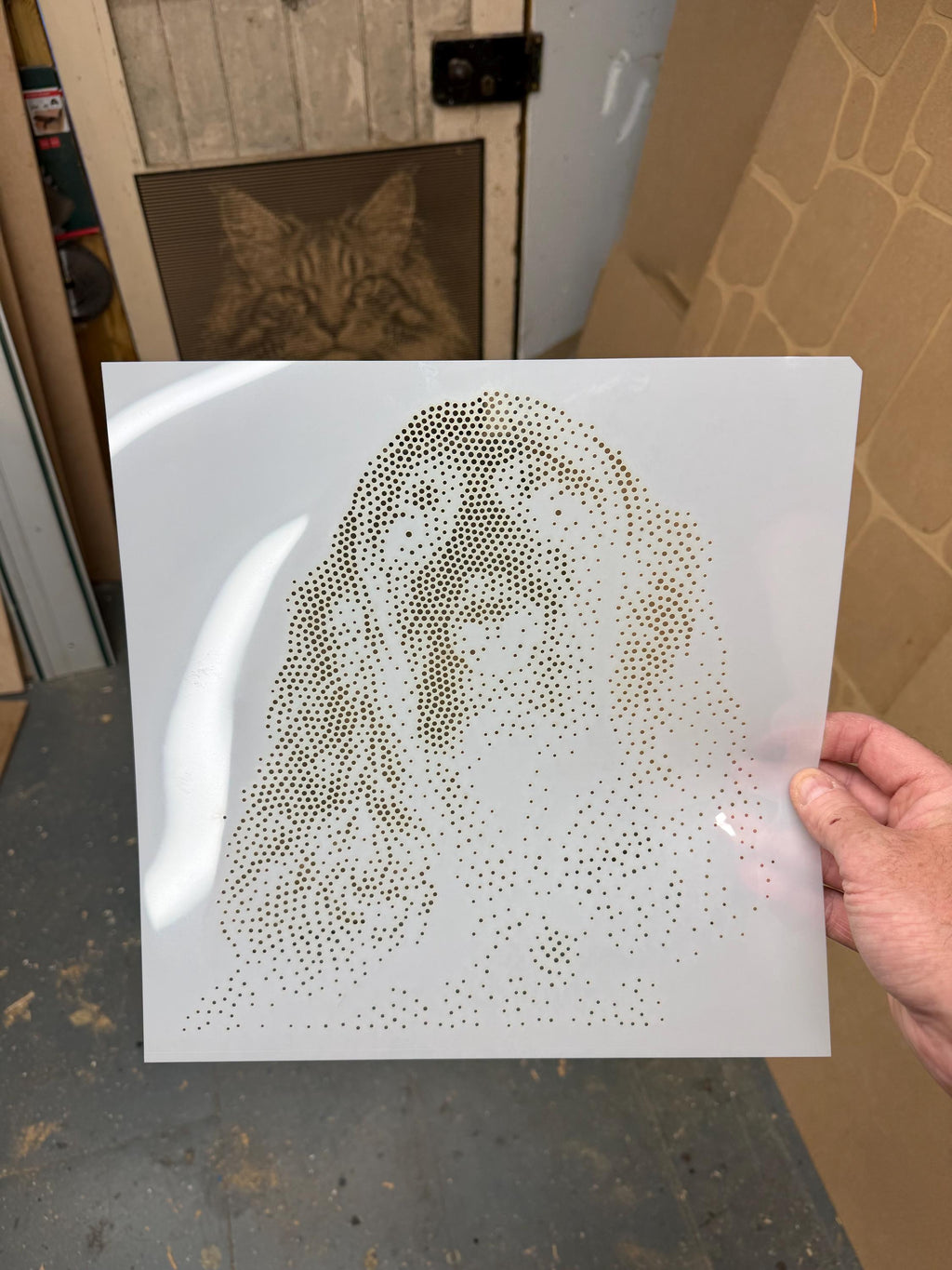 Cocker Spaniel Dog reusable Mylar stencil