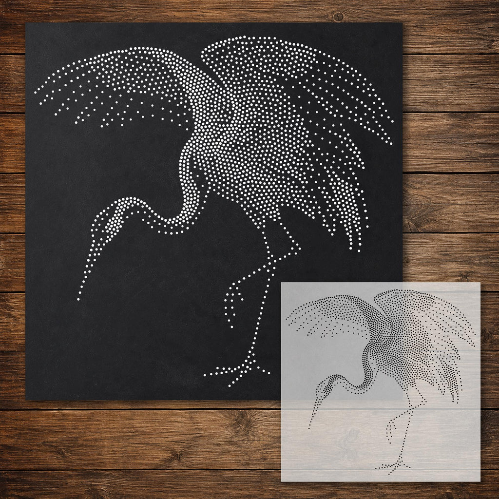 Crane Bird reusable Mylar stencil