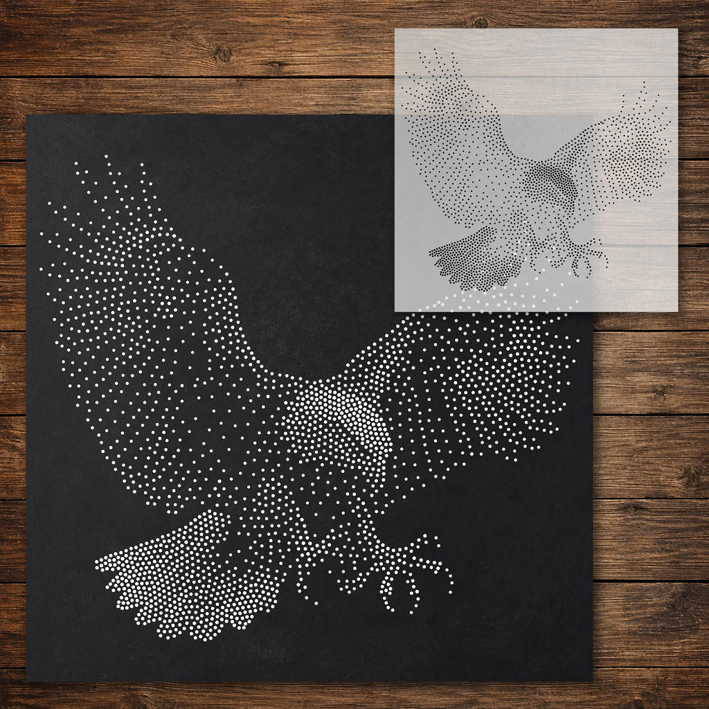 Eagle Swooping reusable Mylar stencil