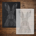 Hare reusable Mylar stencil