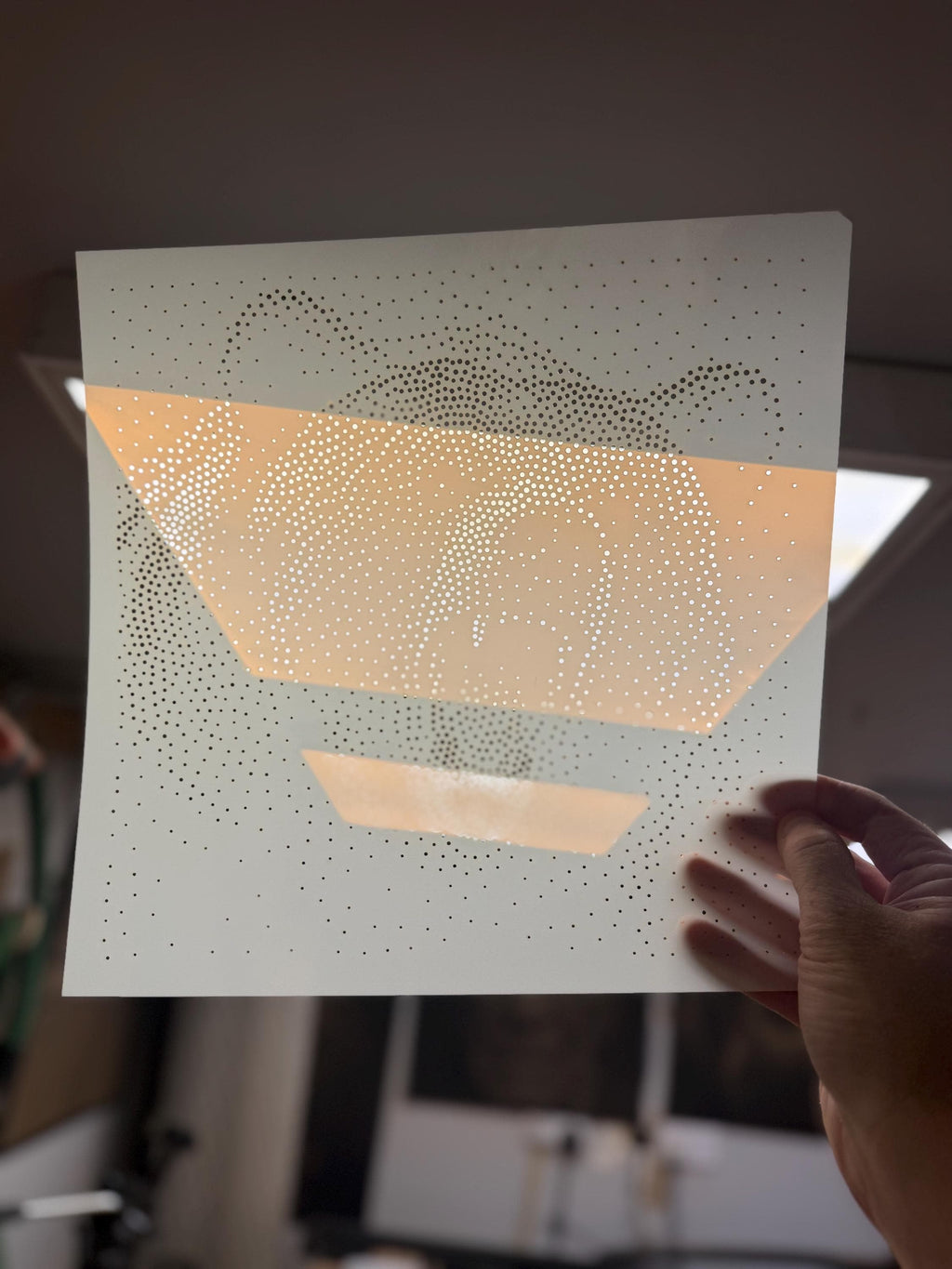 Bear Roaring reusable Mylar stencil