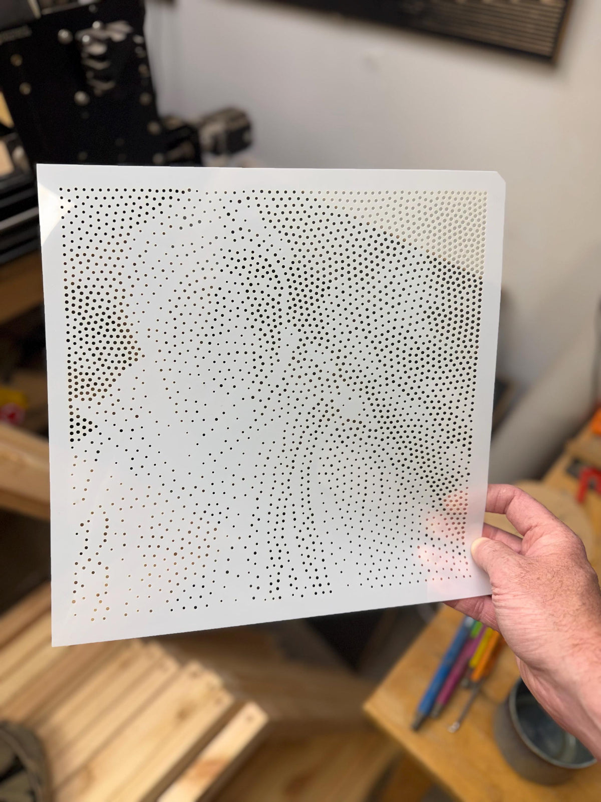 Mountaineer Portrait reusable Mylar stencil