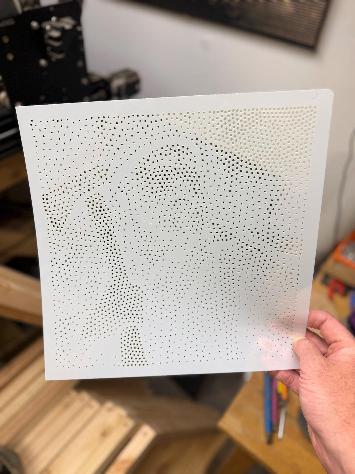 Lumberjack Portrait reusable Mylar stencil