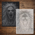 Screaming Banshee Ghost reusable Mylar stencil
