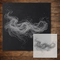 Smoke #2 Cloud reusable Mylar stencil