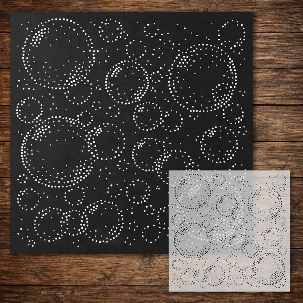 Bubbles reusable Mylar stencil