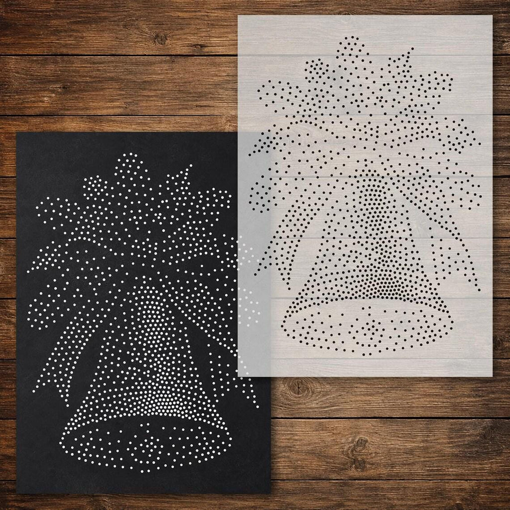 Christmas Bell reusable Mylar stencil