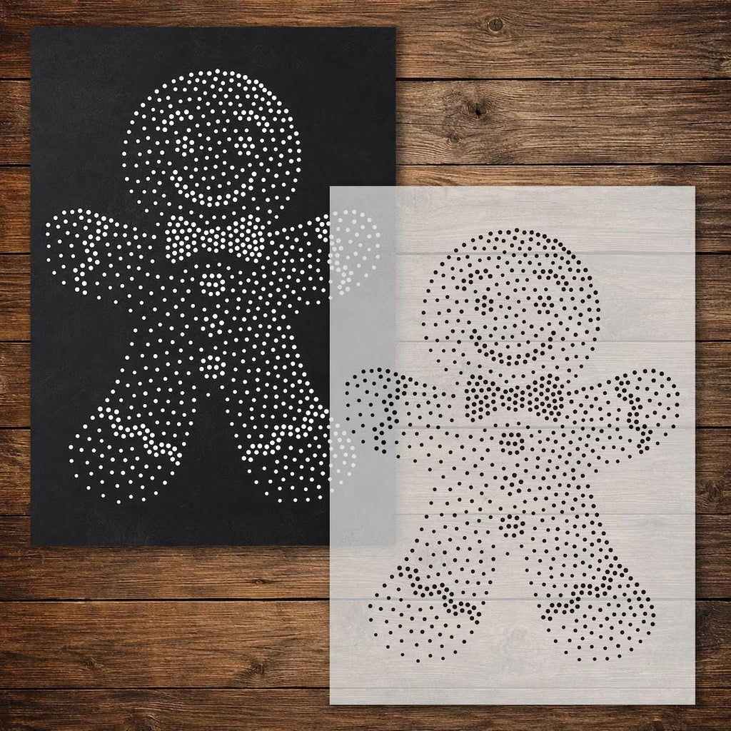 Gingerbread Man reusable Mylar stencil