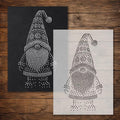 Christmas Gnome reusable Mylar stencil