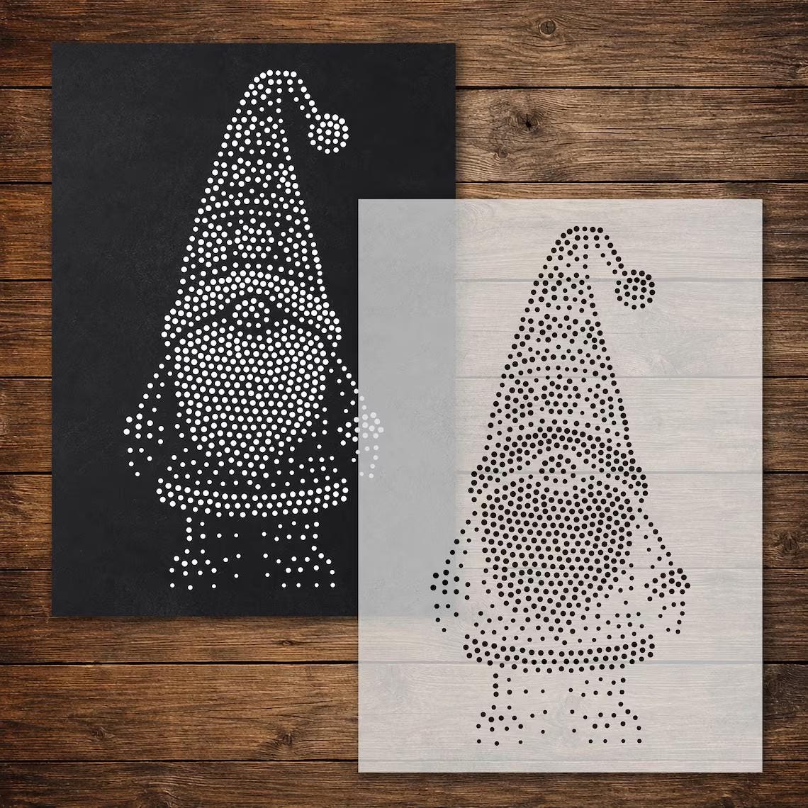 Christmas Gnome reusable Mylar stencil